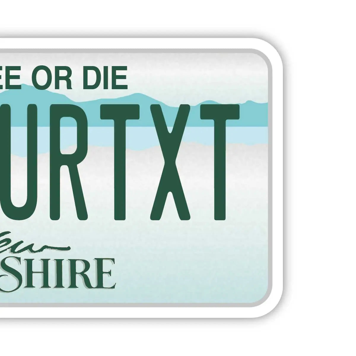 [Luggage Tag] New Hampshire / Original American License Plate Shape, Stylish, Anti-Loss Tag