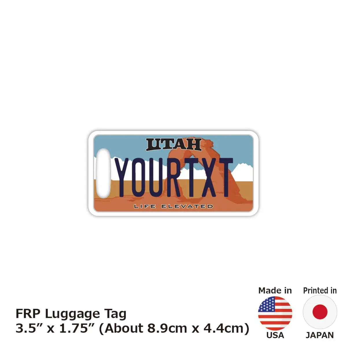 [Luggage Tag] Utah/Original American License Plate Shape, Stylish, Anti-Loss Tag