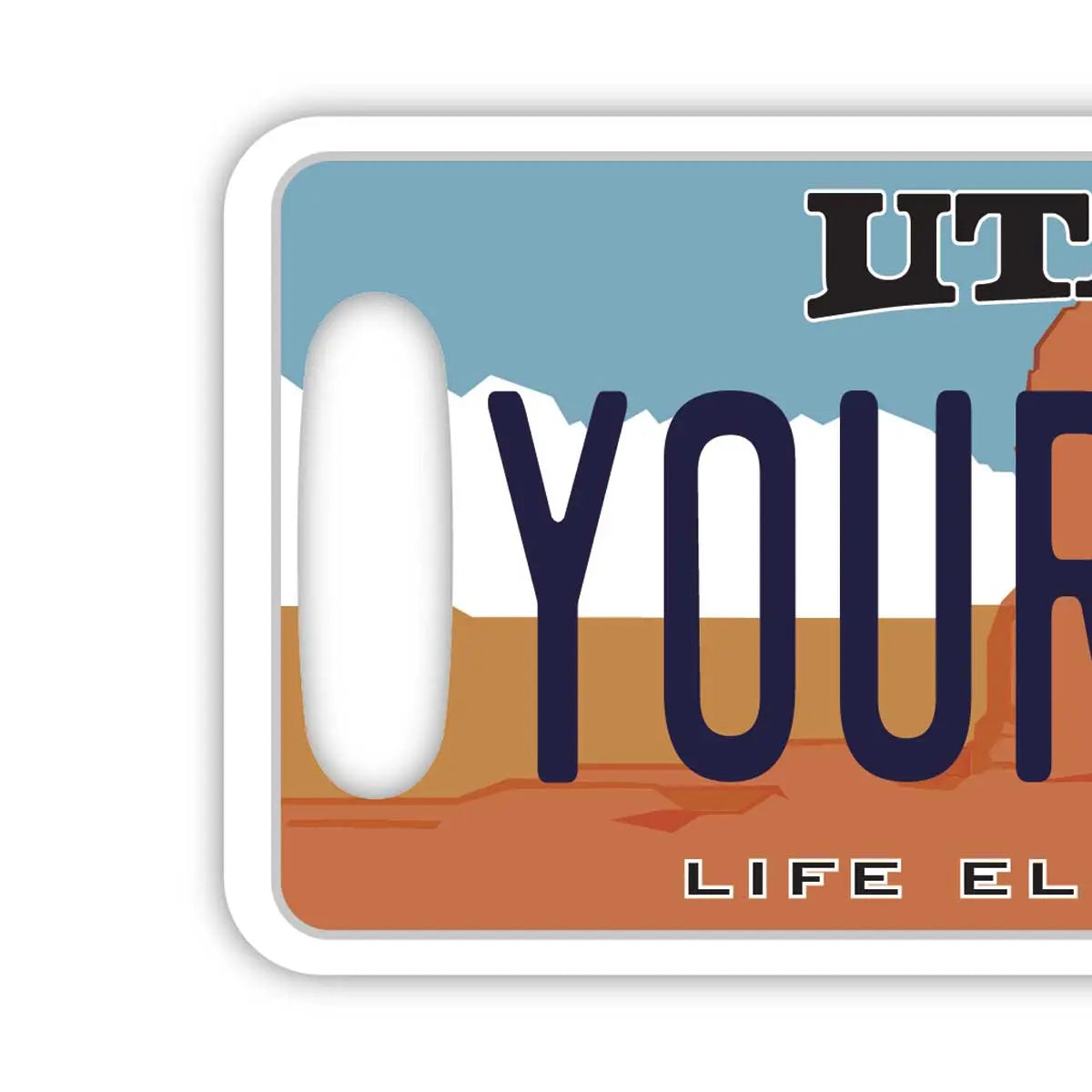 [Luggage Tag] Utah/Original American License Plate Shape, Stylish, Anti-Loss Tag