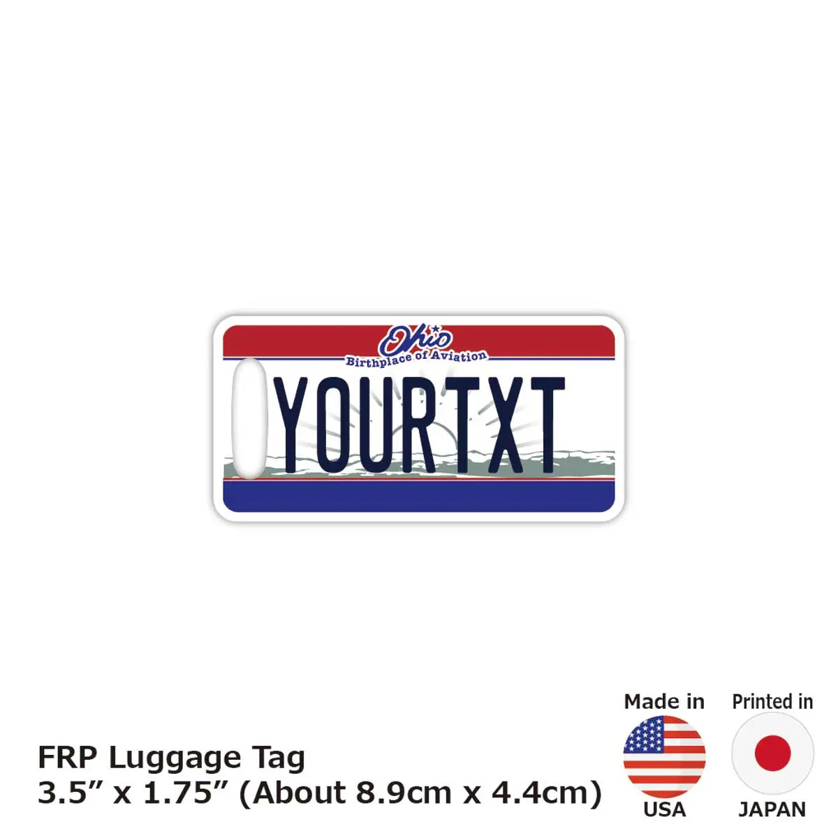 [Luggage Tag] Ohio/Original American License Plate Shape, Stylish, Anti-Loss Tag