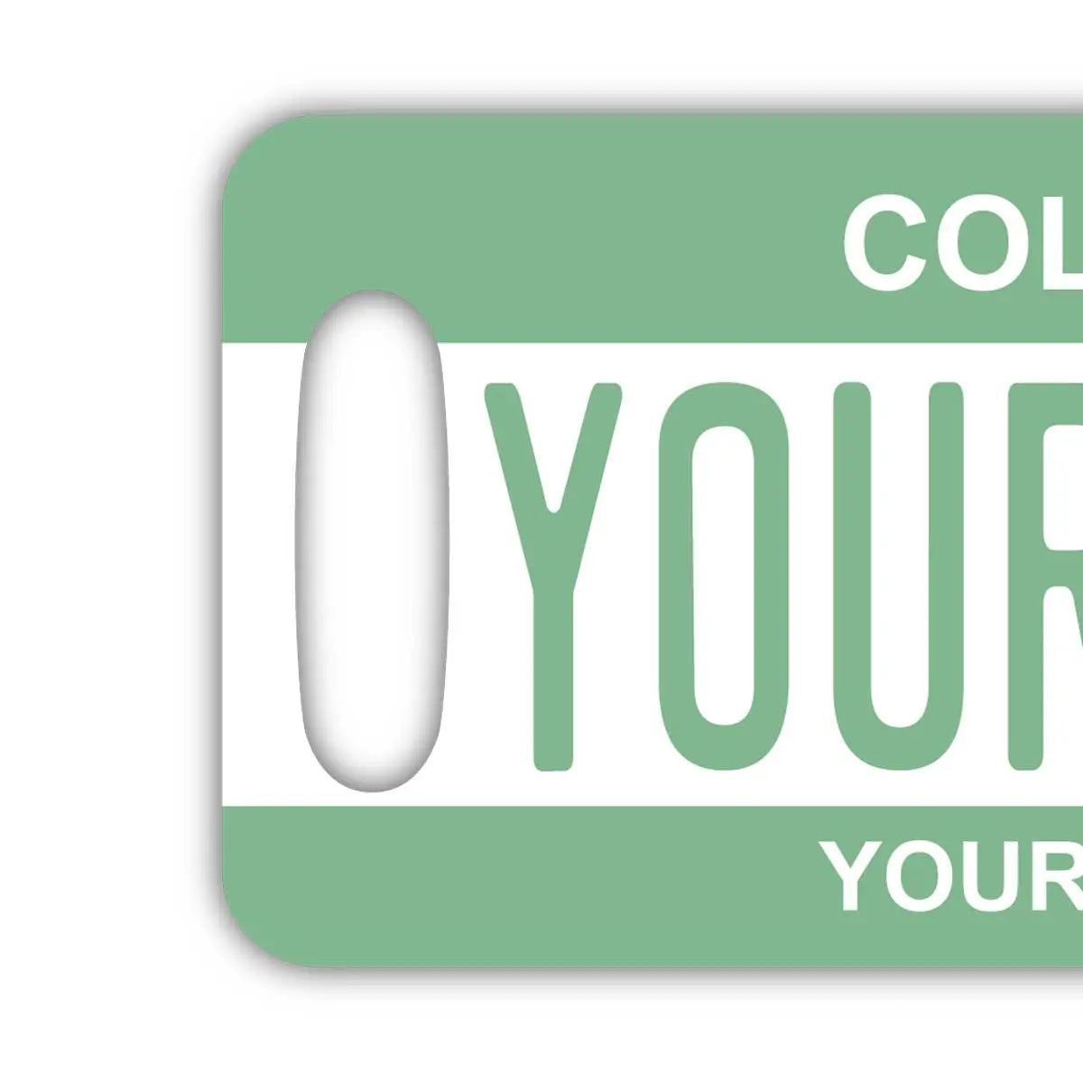 [Luggage Tag] Color: Green / Original American License Plate Shape, Stylish, Anti-Loss Tag