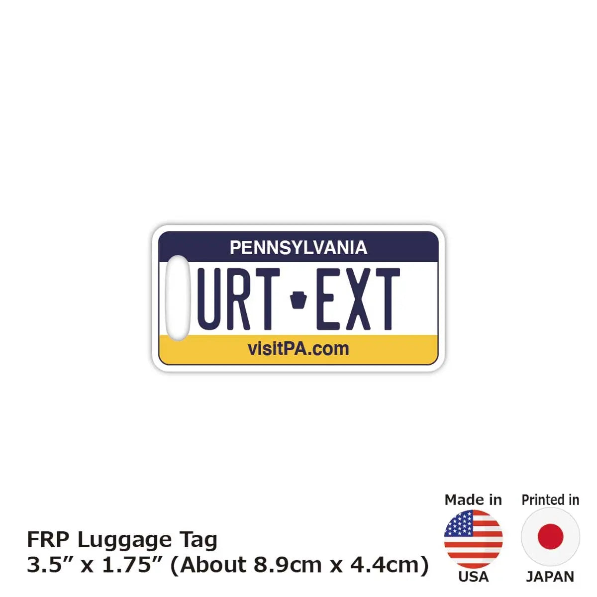 [Luggage Tag] Pennsylvania/Original American License Plate Shape, Stylish, Anti-Loss Tag