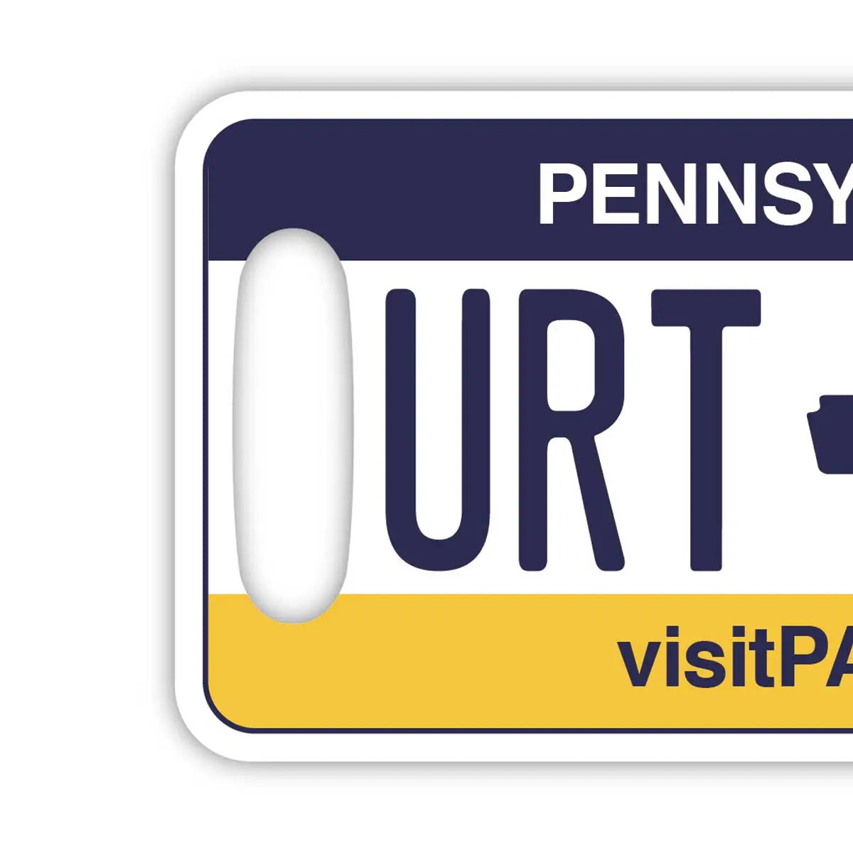 [Luggage Tag] Pennsylvania/Original American License Plate Shape, Stylish, Anti-Loss Tag
