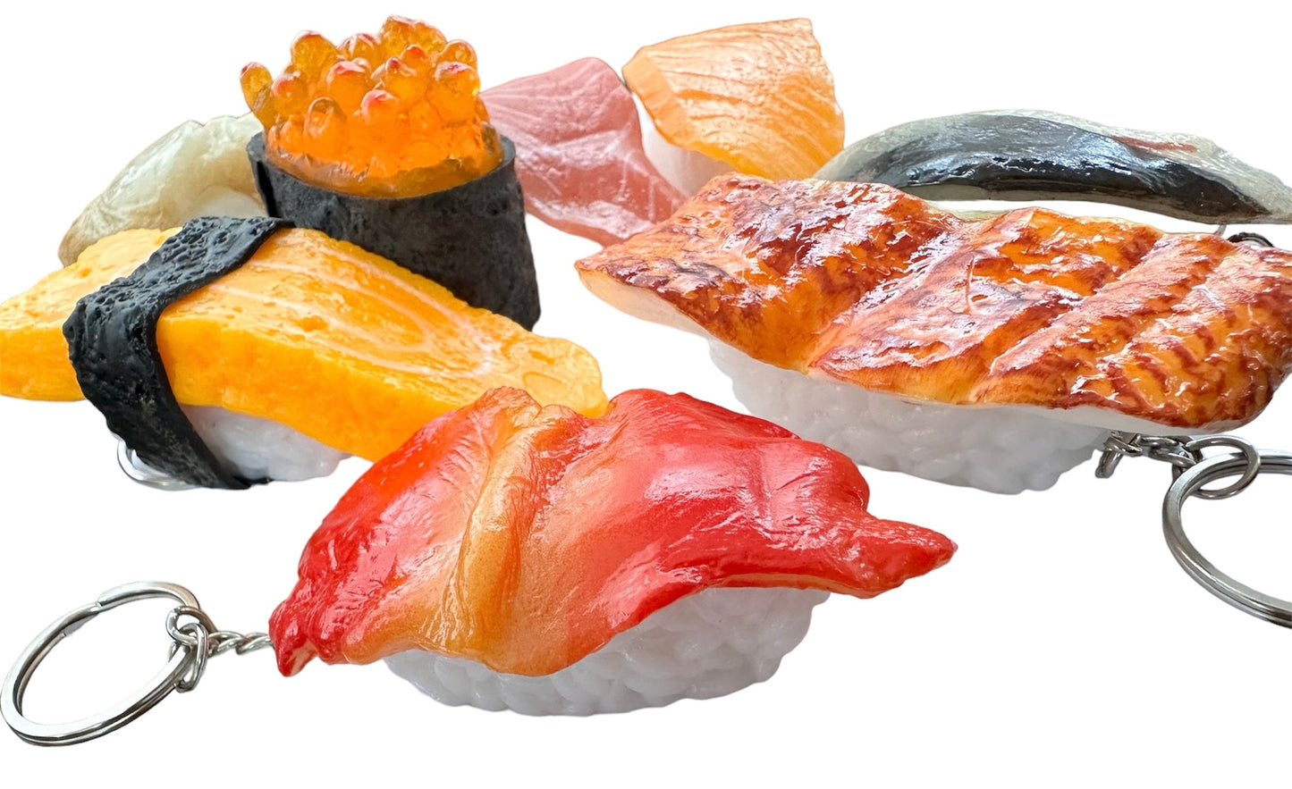 3D Sushi Keychains / 3D 寿司 キーリング
