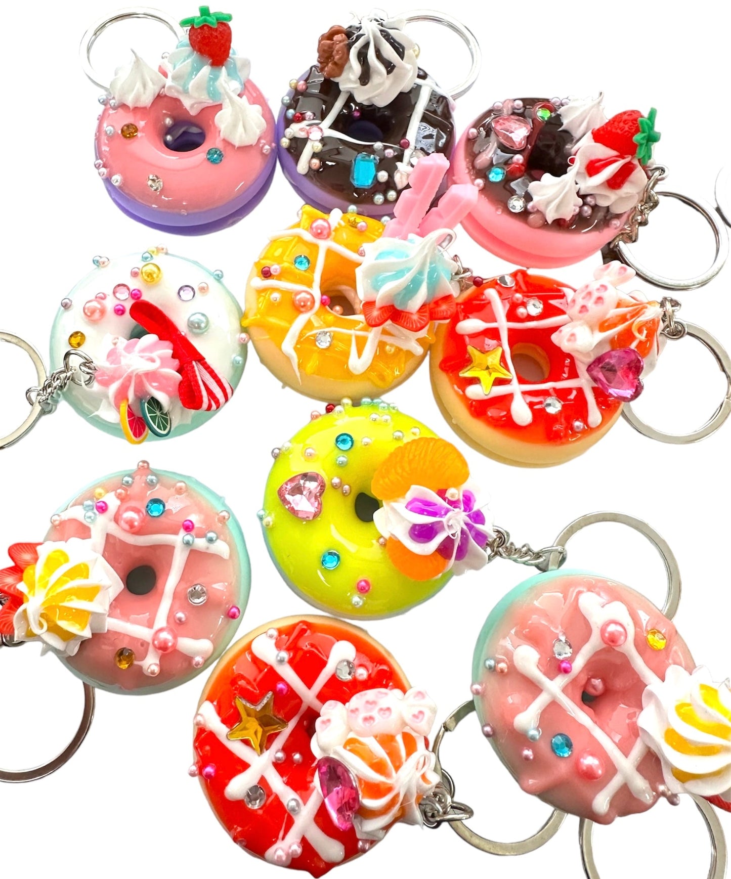 3D Donut Keychains / 3D ドーナツ キーリング