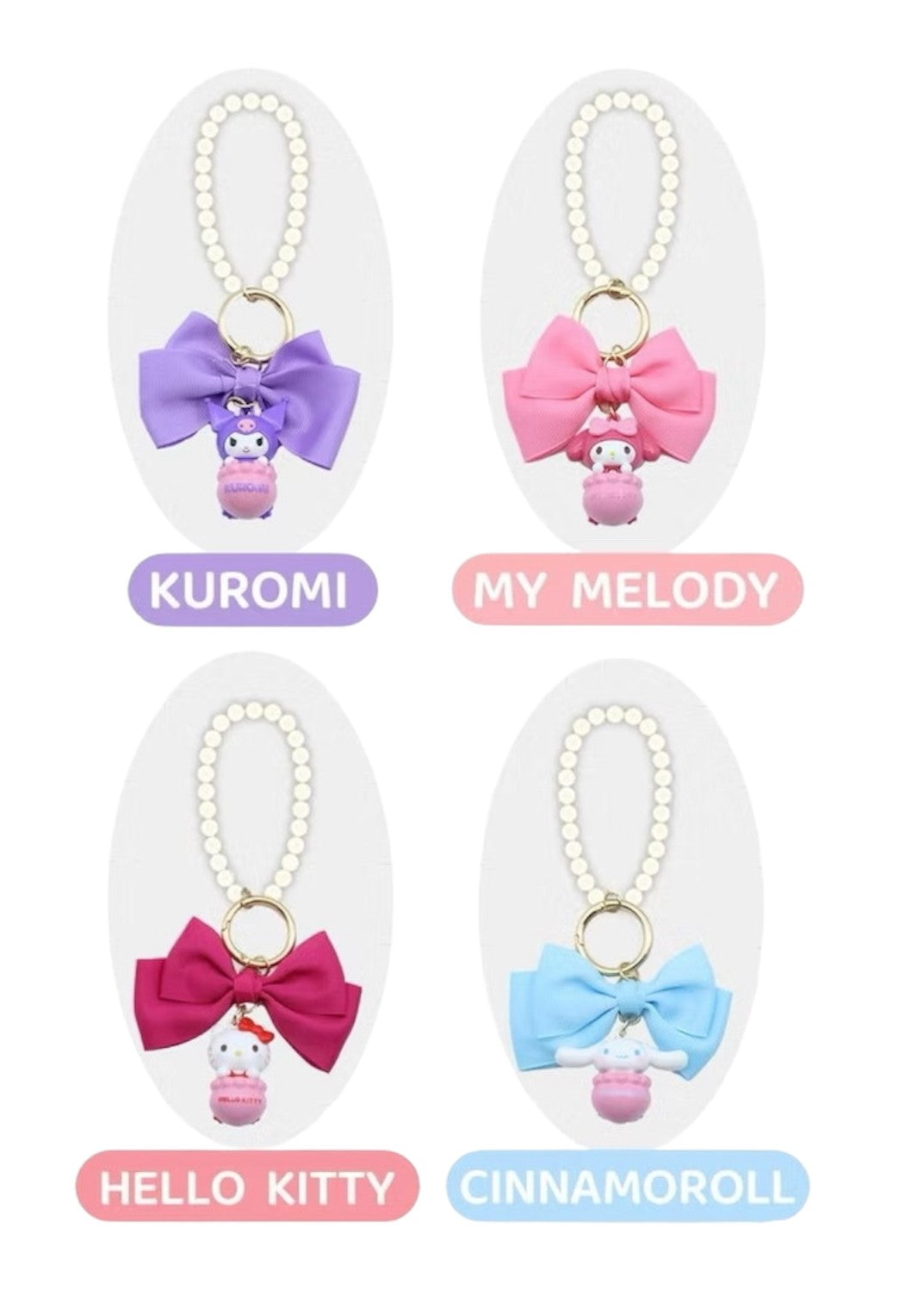 Sanrio Big Ribbon Keyrings / サンリオ ビッグリボンキーホルダー