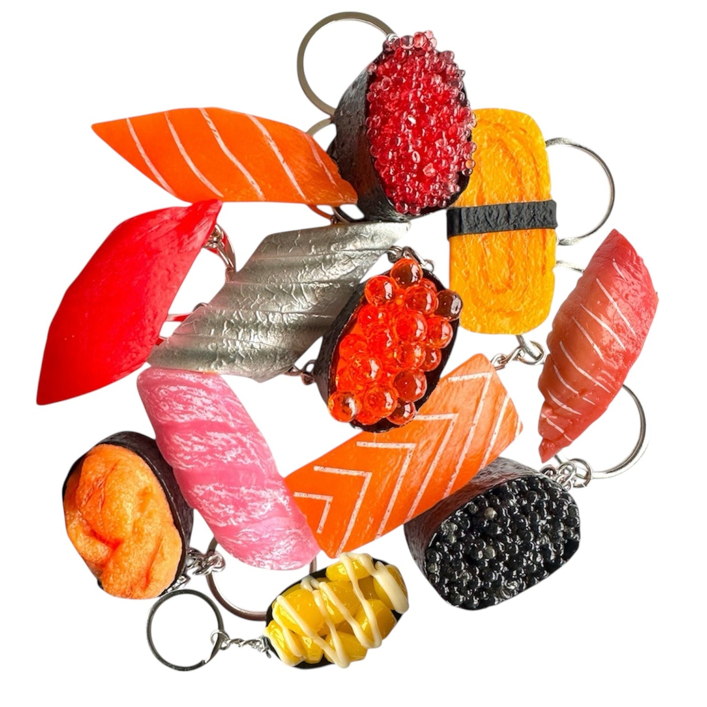 3D Sushi Keychains / 3D 寿司 キーリング