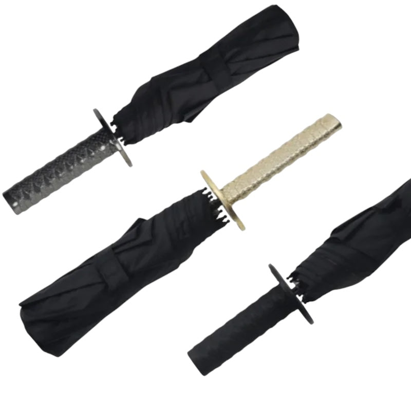 Katana Folding Umbrella /   侍の刀風折りたたみ傘