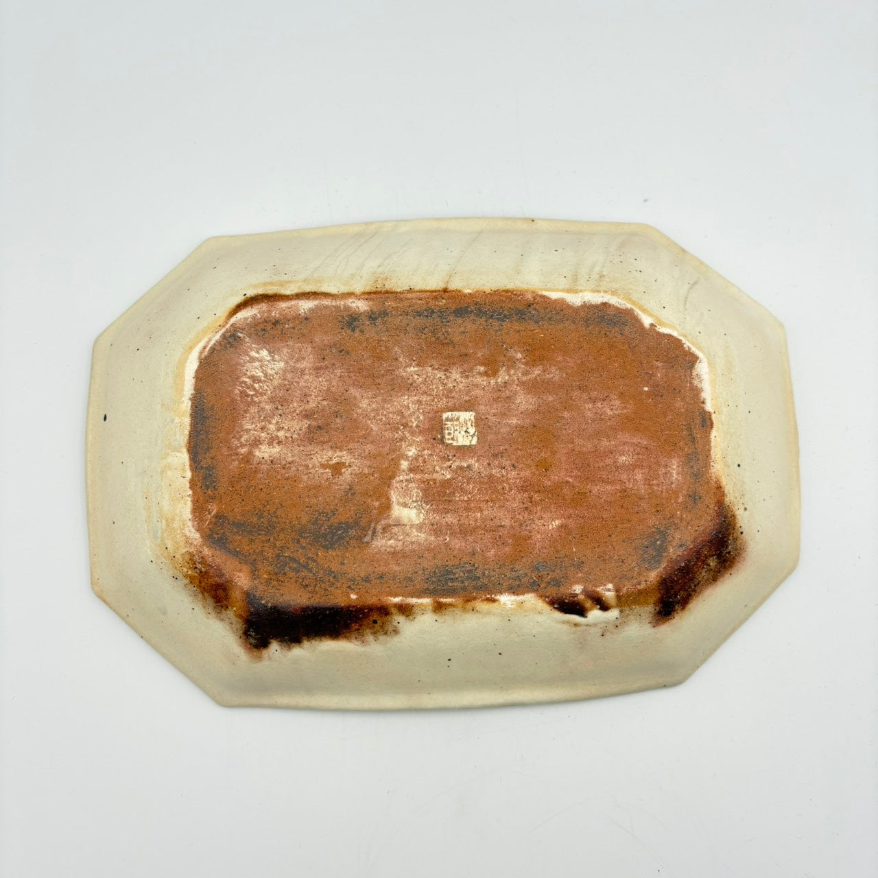 Large octagonal bowl with iron sprinkles | Furuya Pottery (Shigaraki ware, pottery) [Furu19]