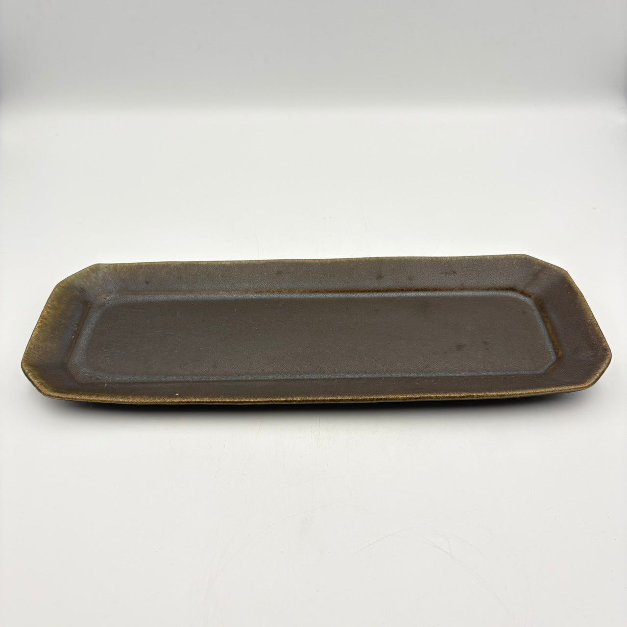 Rust-glazed octagonal plate | Furuya Pottery (Shigaraki ware) [Furu 65]