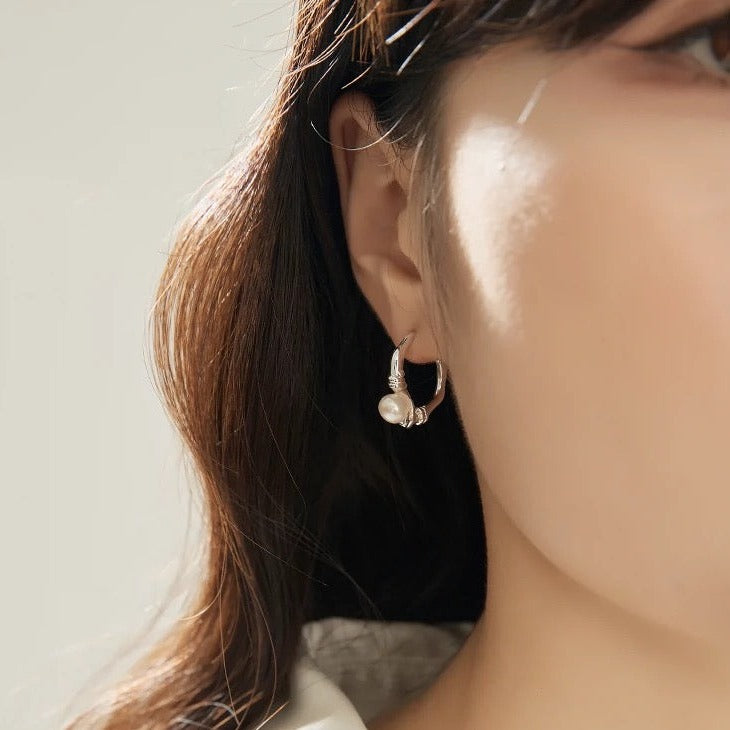 【LOEM】HOOP PEARL PIERCE（全2色）