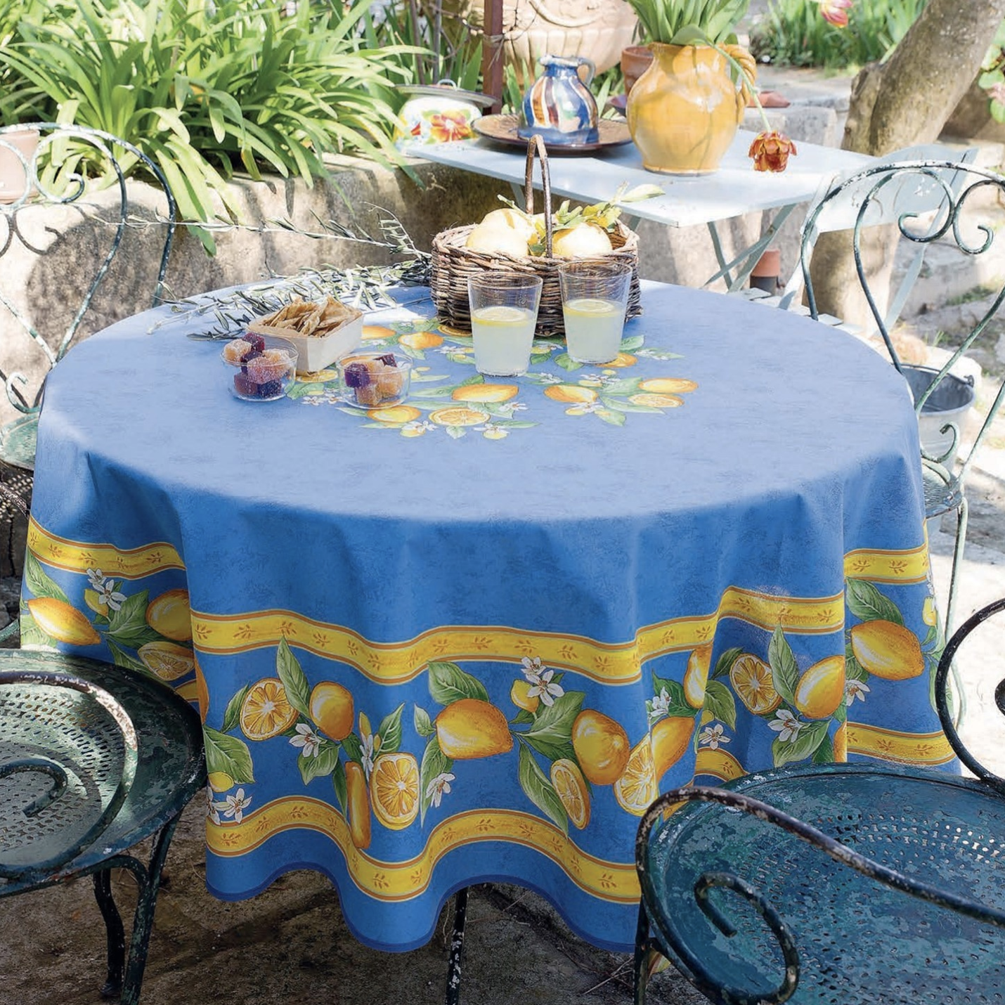 Lemon Tablecloth 180 (Water-repellent)