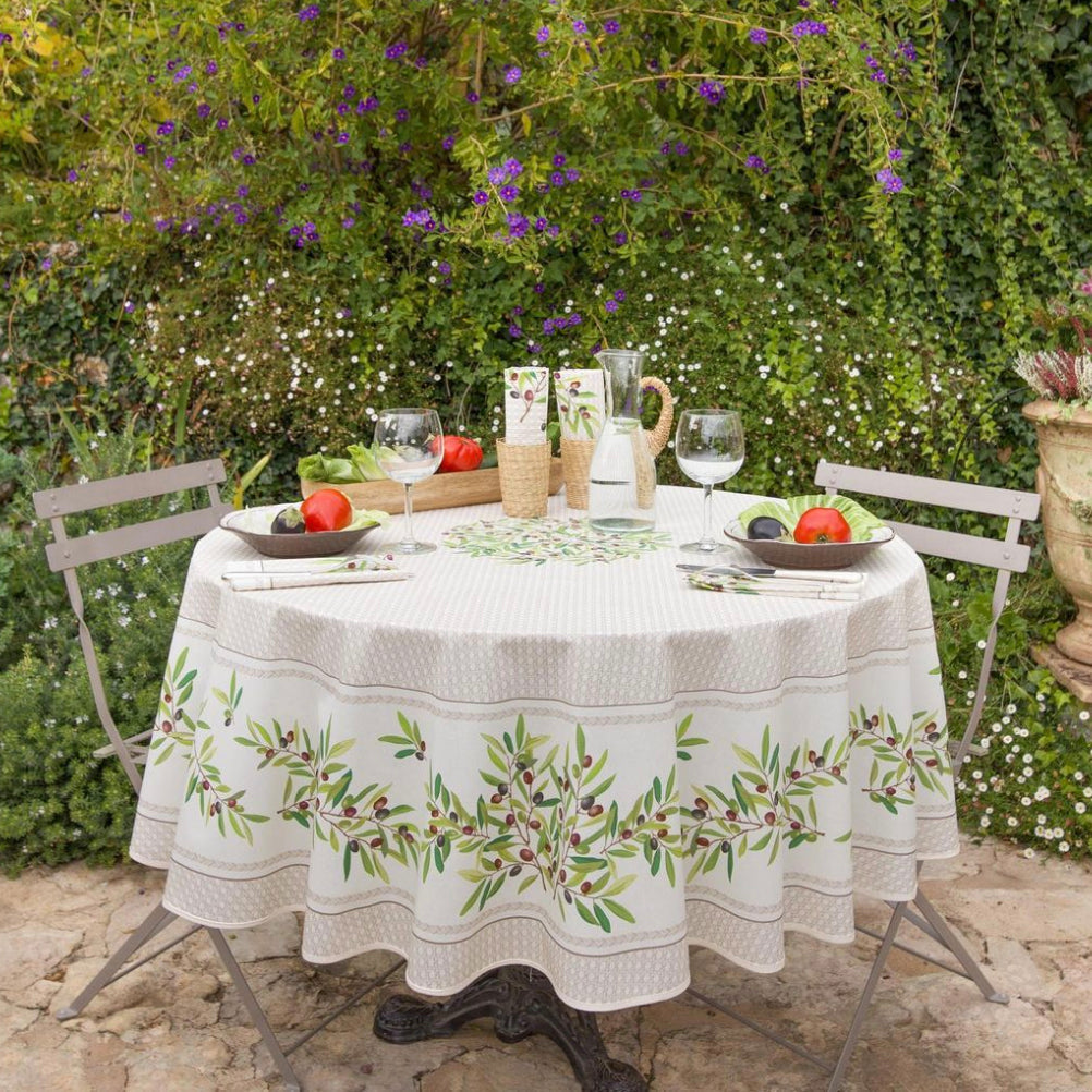 Olive Tablecloth 180 (Water-repellent)