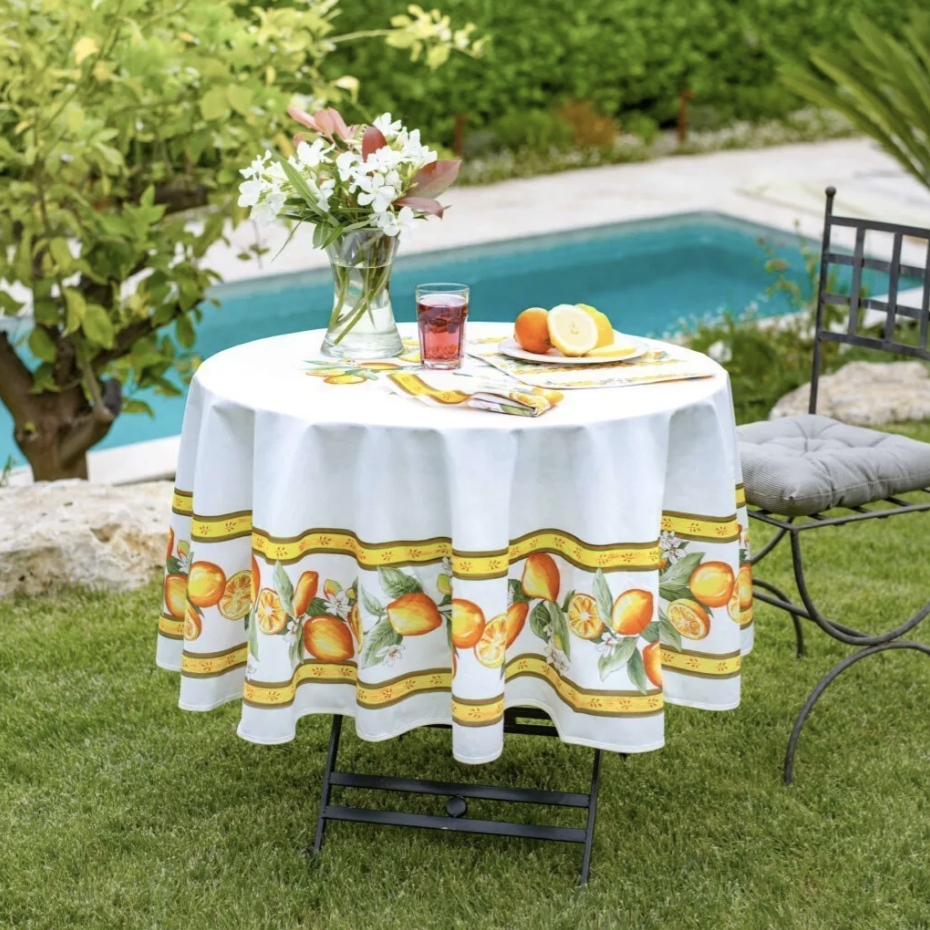 Lemon Tablecloth 180 (Water-repellent)
