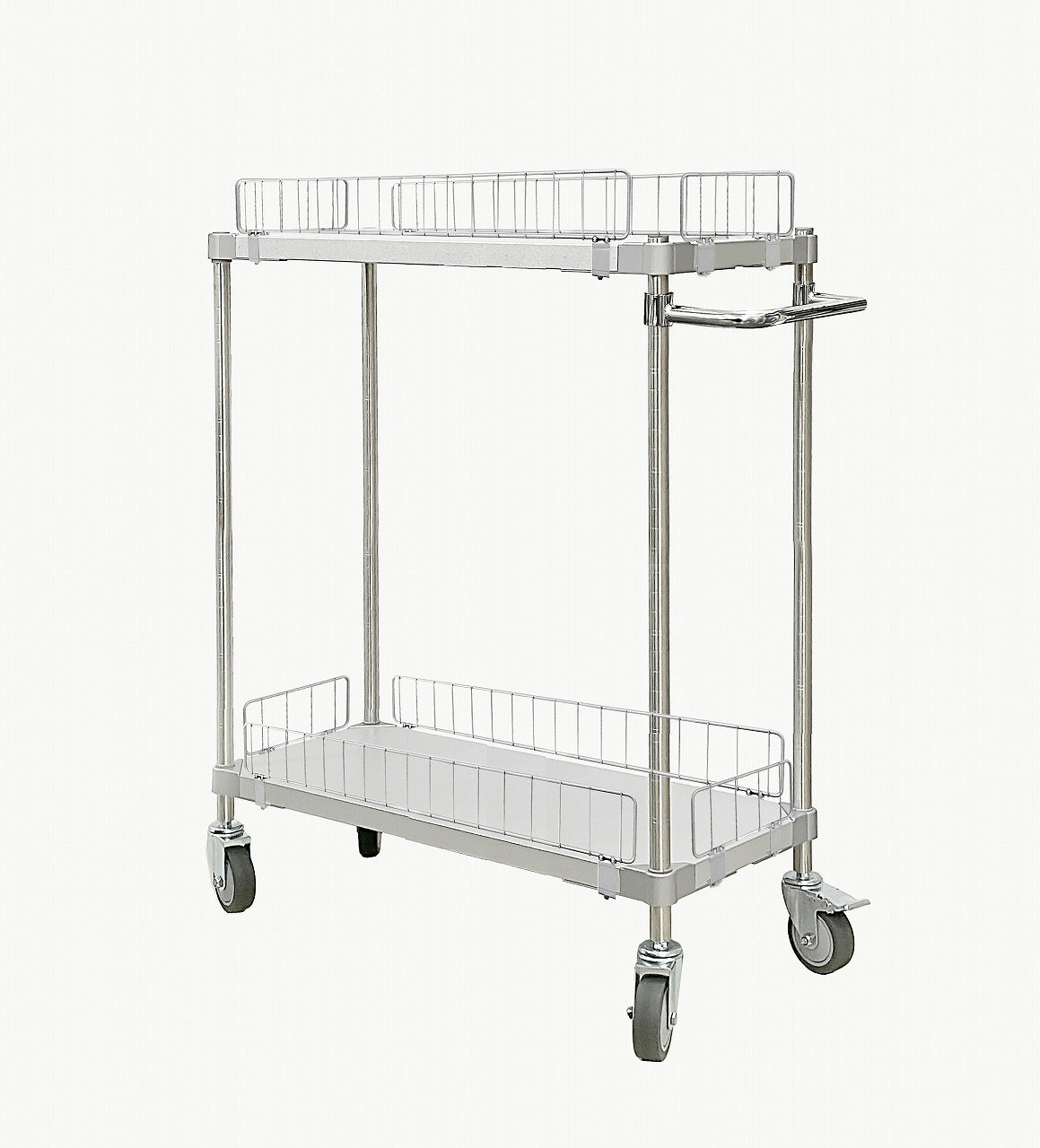 PROFACE Galvanized Wagon with Fence Guard, 35 x 90cm, 2 Tiers, 1200mm Pole, with Handles