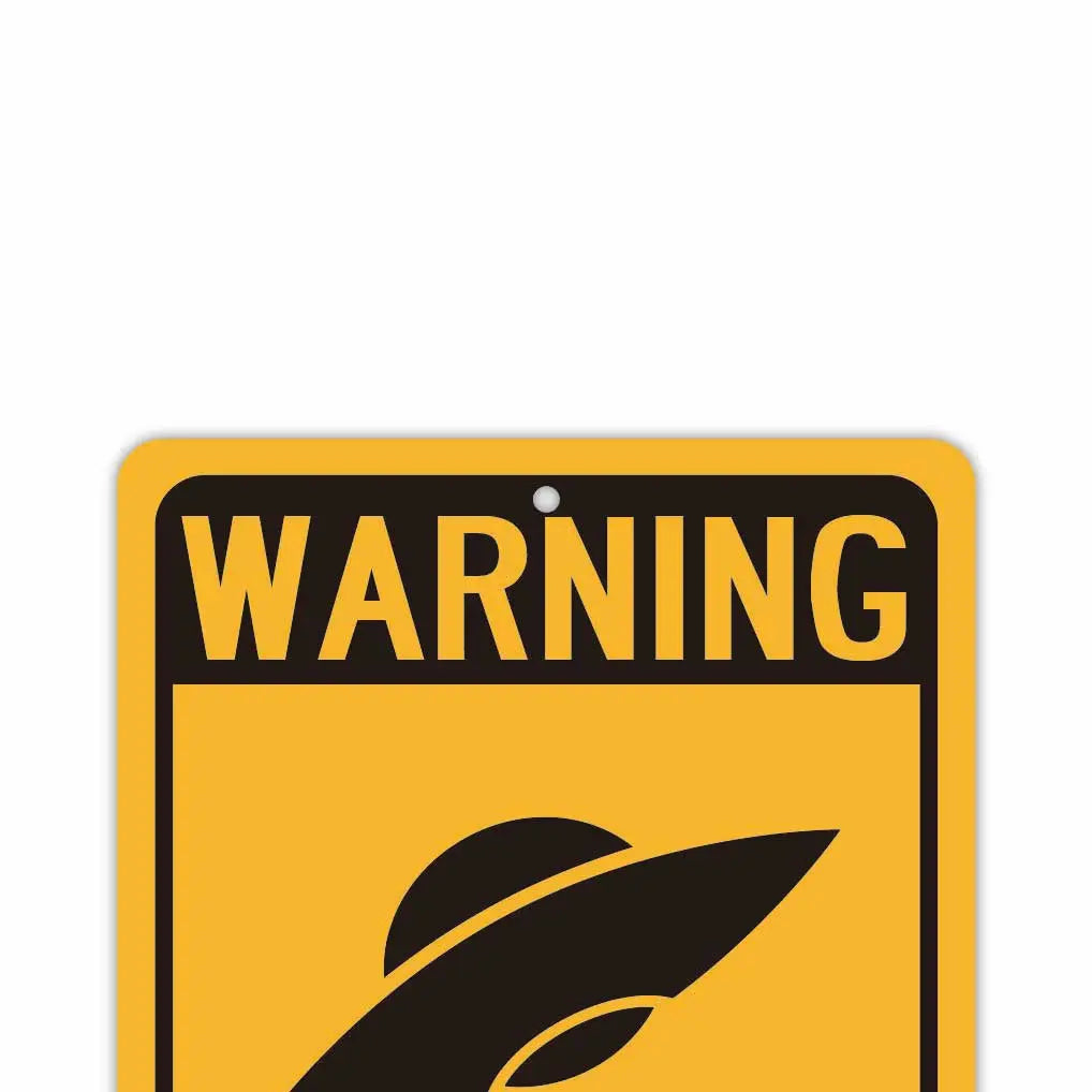 [Rectangular Sign] Warning! UFO Appearance / Original American-Made Sign (Approx. 20x30cm)