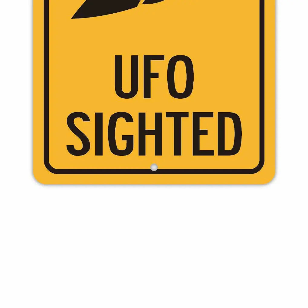 [Rectangular Sign] Warning! UFO Appearance / Original American-Made Sign (Approx. 20x30cm)