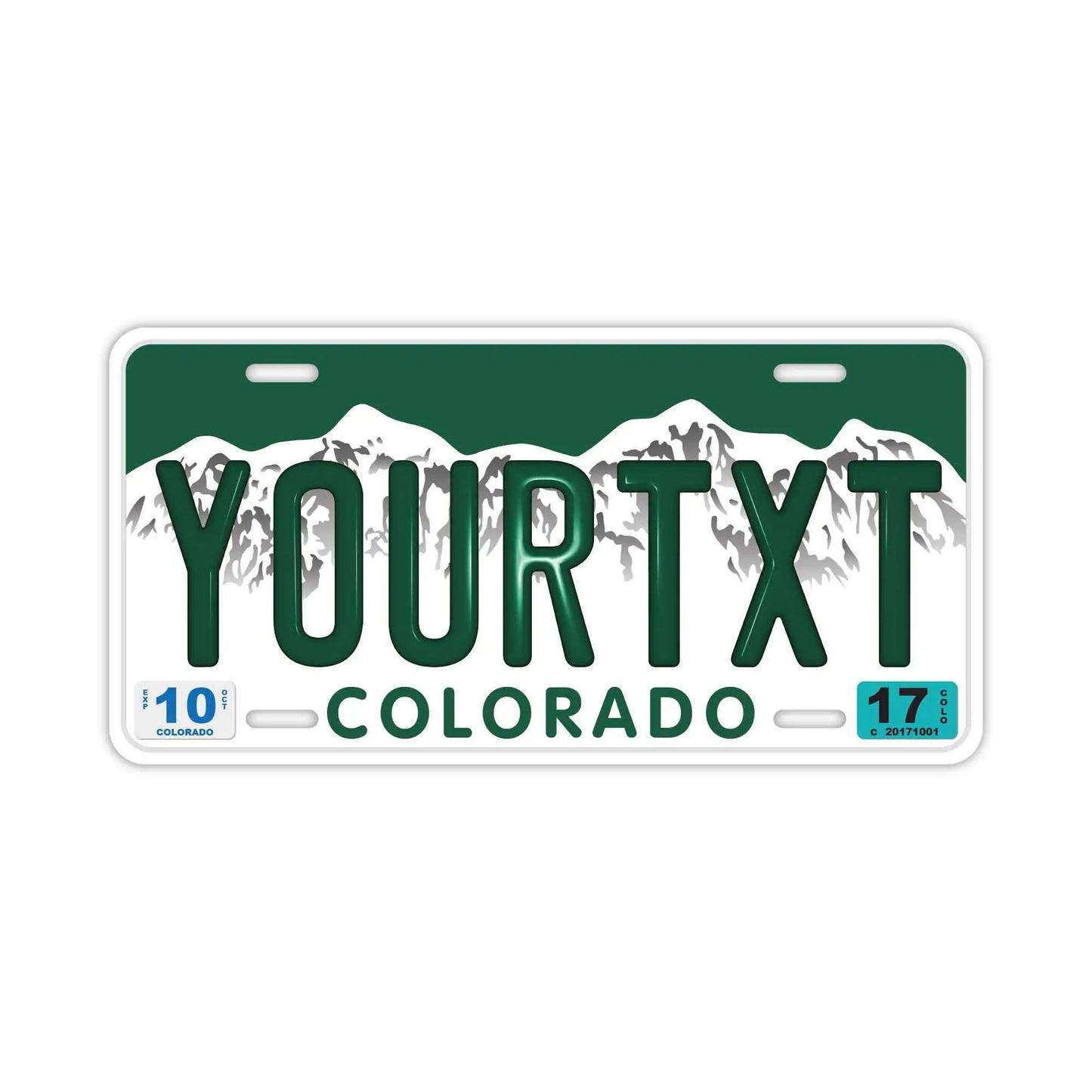 Custom License Plate Sign [Large, for US Cars] Colorado/Original American Embossed License Plate, Stylish Nameplate Sign
