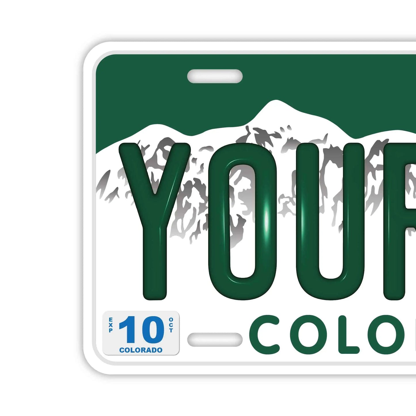 Custom License Plate Sign [Large, for US Cars] Colorado/Original American Embossed License Plate, Stylish Nameplate Sign