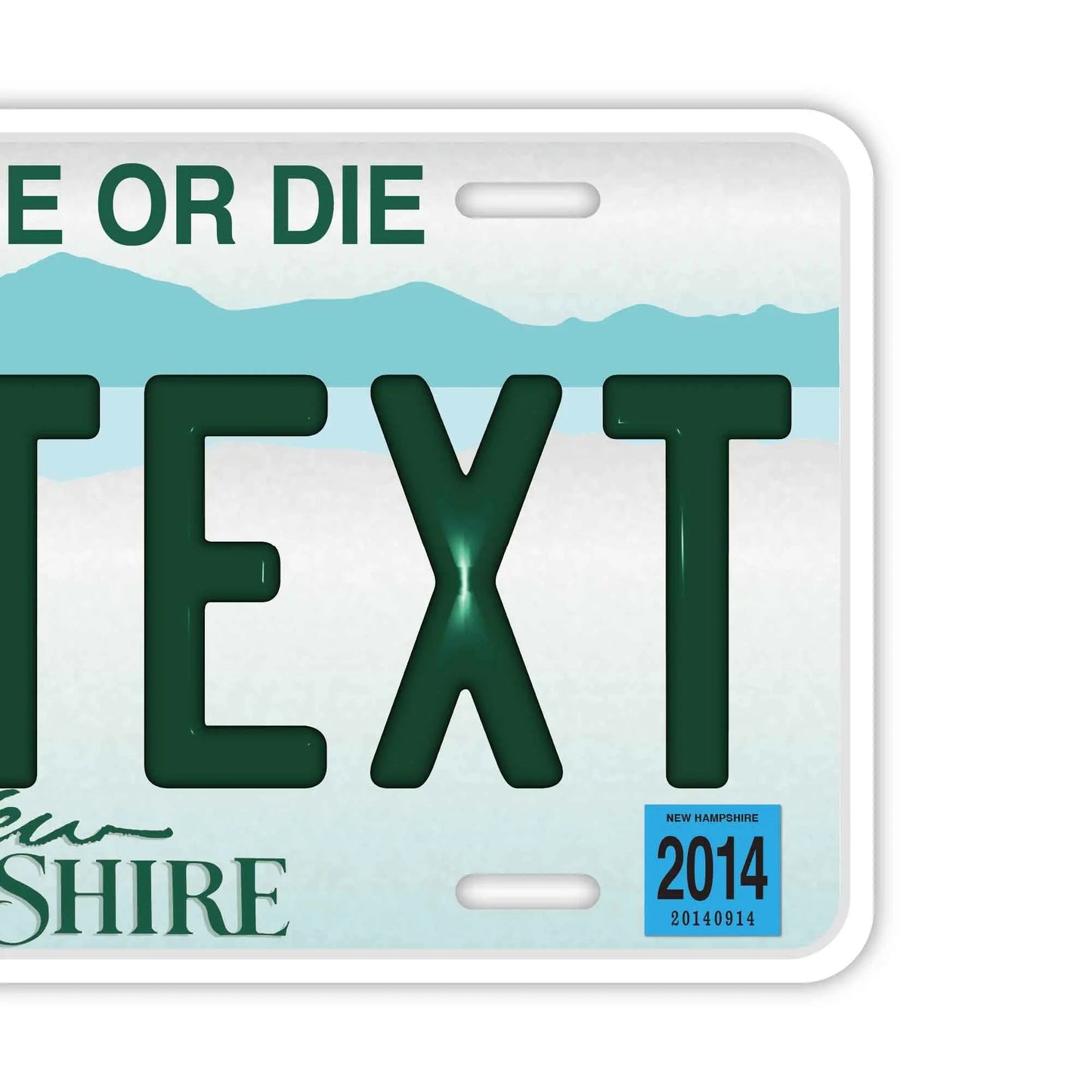 Custom License Plate Sign [Large, for US Cars] New Hampshire/Original American Embossed License Plate, Stylish Nameplate