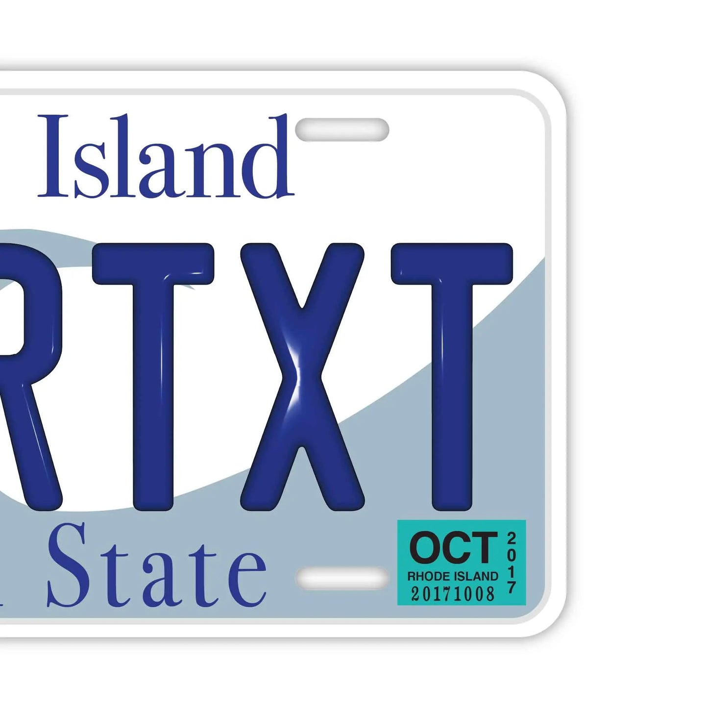 Custom License Plate Sign [Large, for US Cars] Rhode Island/Original American Embossed License Plate, Stylish Nameplate