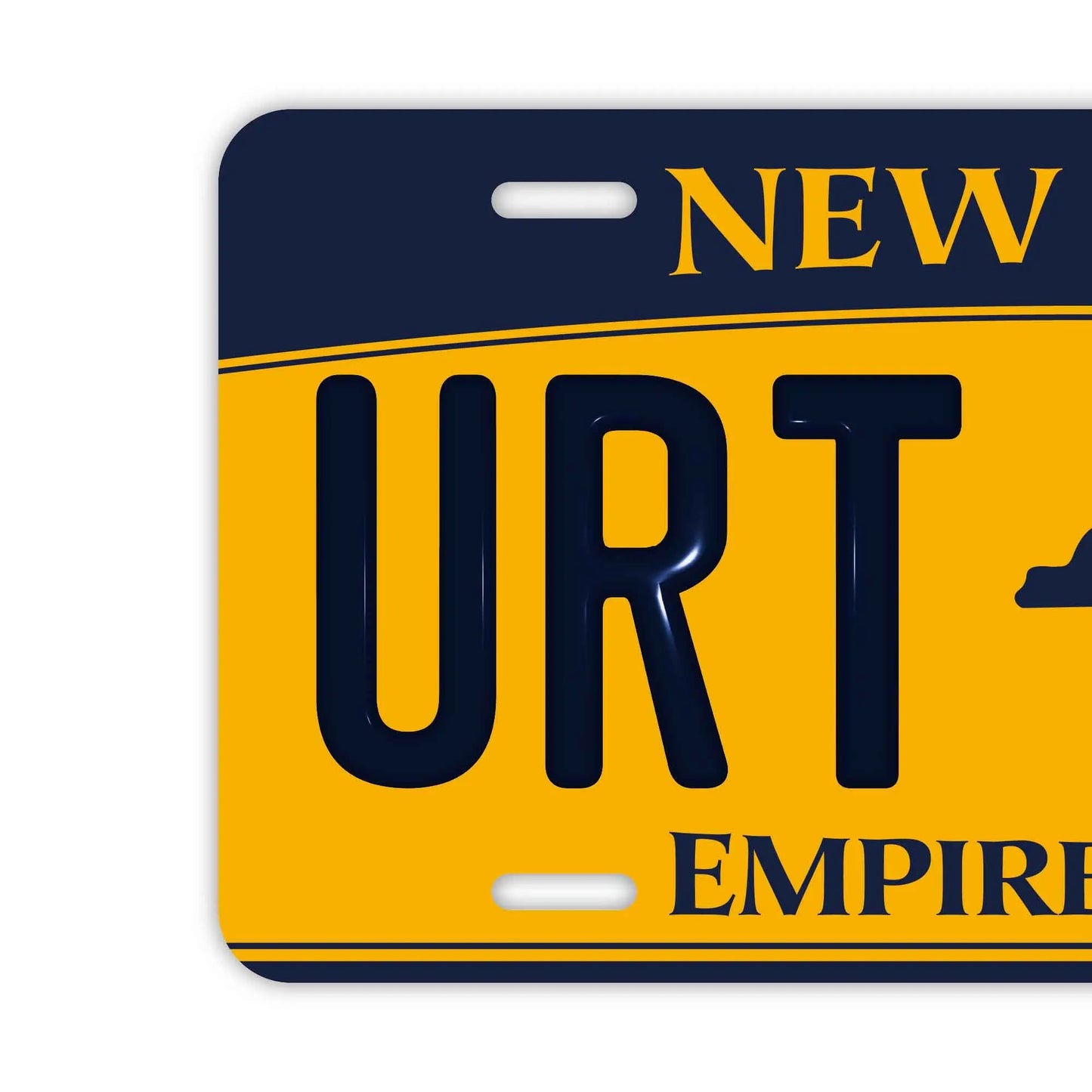 Custom License Plate Sign [Large, for US Cars] New York 2010 / Original American Embossed License Plate, Stylish Nameplate Sign