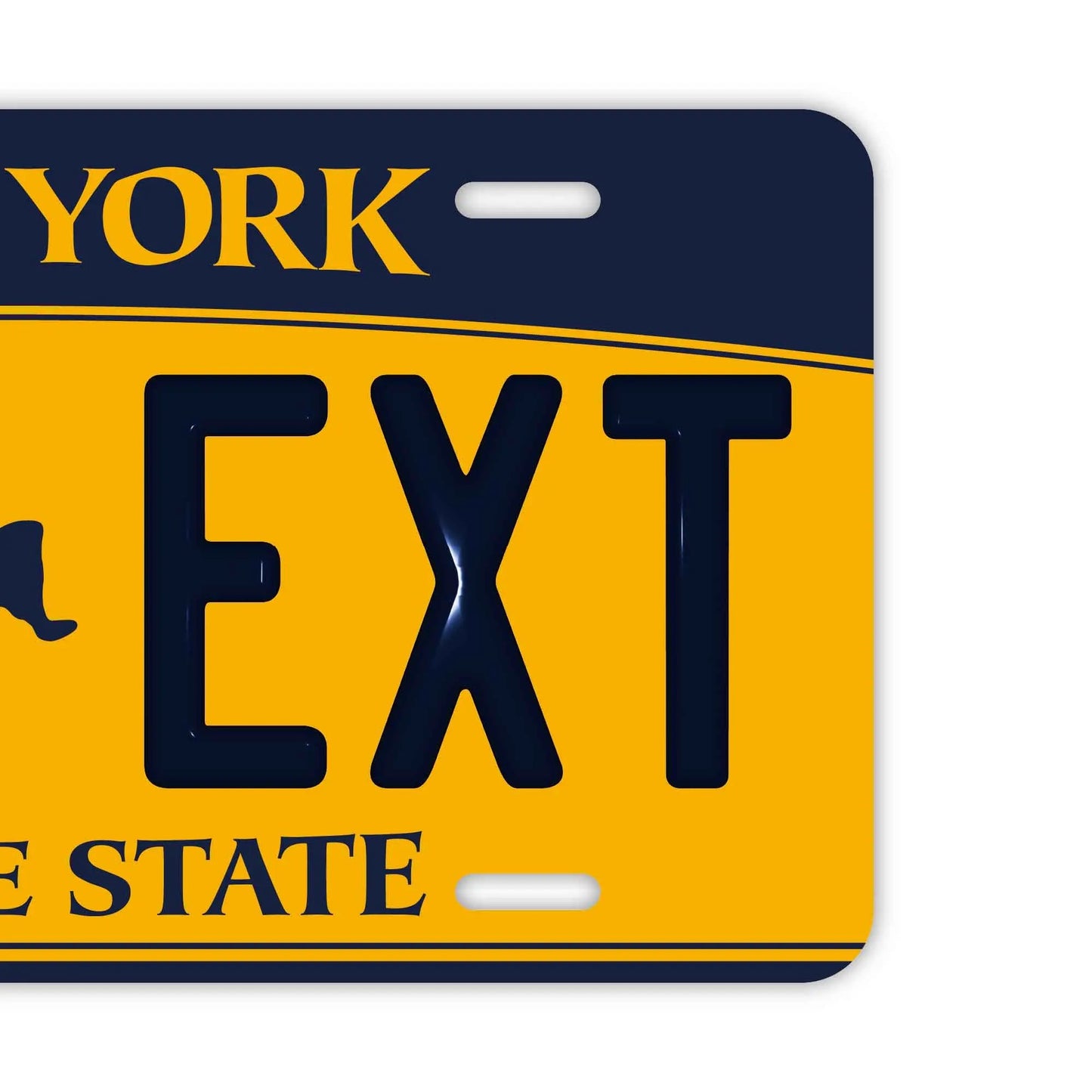 Custom License Plate Sign [Large, for US Cars] New York 2010 / Original American Embossed License Plate, Stylish Nameplate Sign