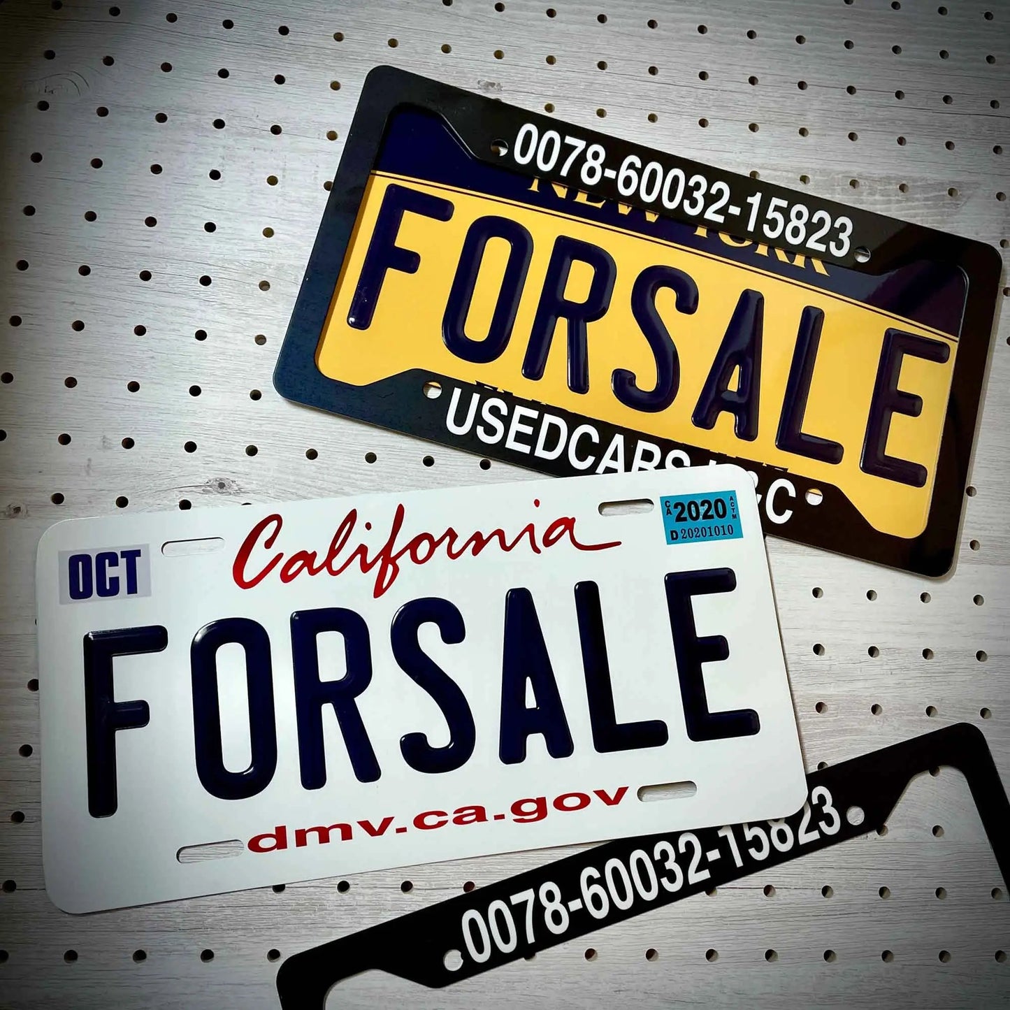 Custom License Plate Sign [Large, for US Cars] New York 2010 / Original American Embossed License Plate, Stylish Nameplate Sign