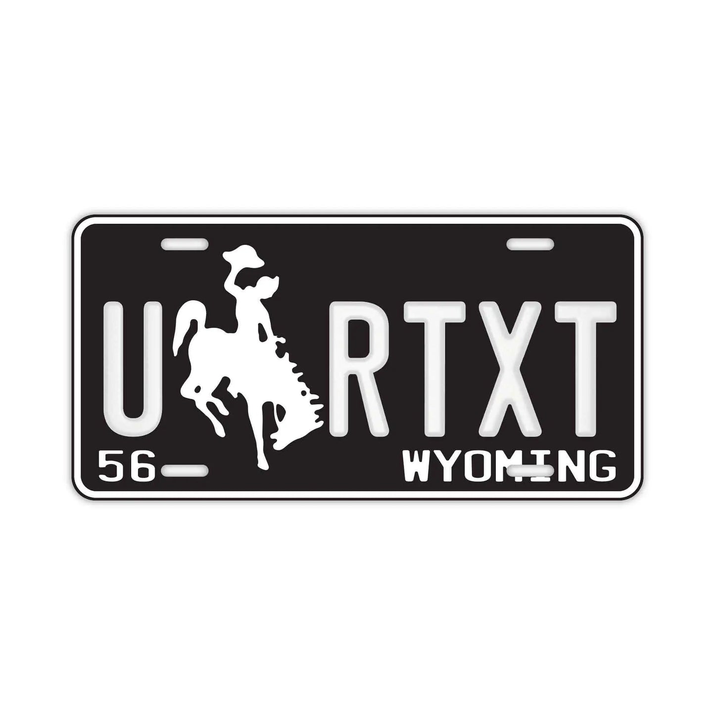 Custom License Plate Sign [Large, for US Cars] Wyoming 56/Original American Embossed License Plate, Stylish Nameplate Sign