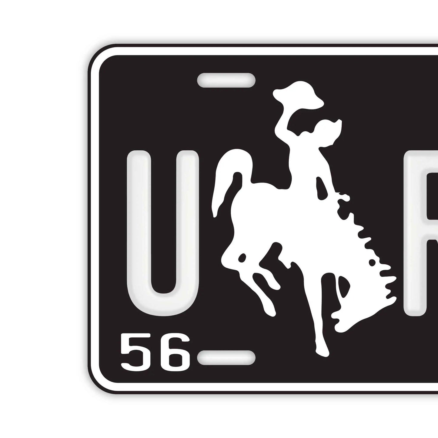 Custom License Plate Sign [Large, for US Cars] Wyoming 56/Original American Embossed License Plate, Stylish Nameplate Sign