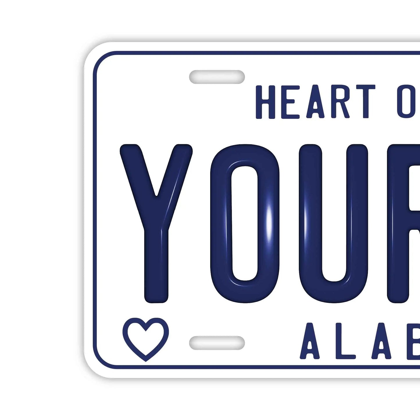 Custom License Plate Sign [Large, for US Cars] Alabama 59/Original American Embossed License Plate, Stylish Nameplate Sign