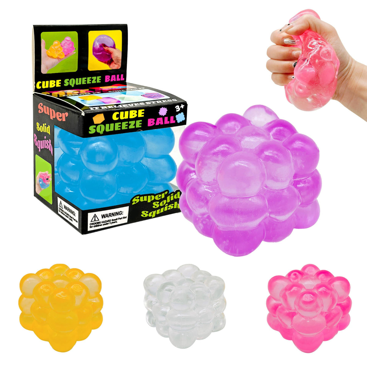 Wavy Cube Squishy Toy /  ウェーブキューブ スクイーズトイ