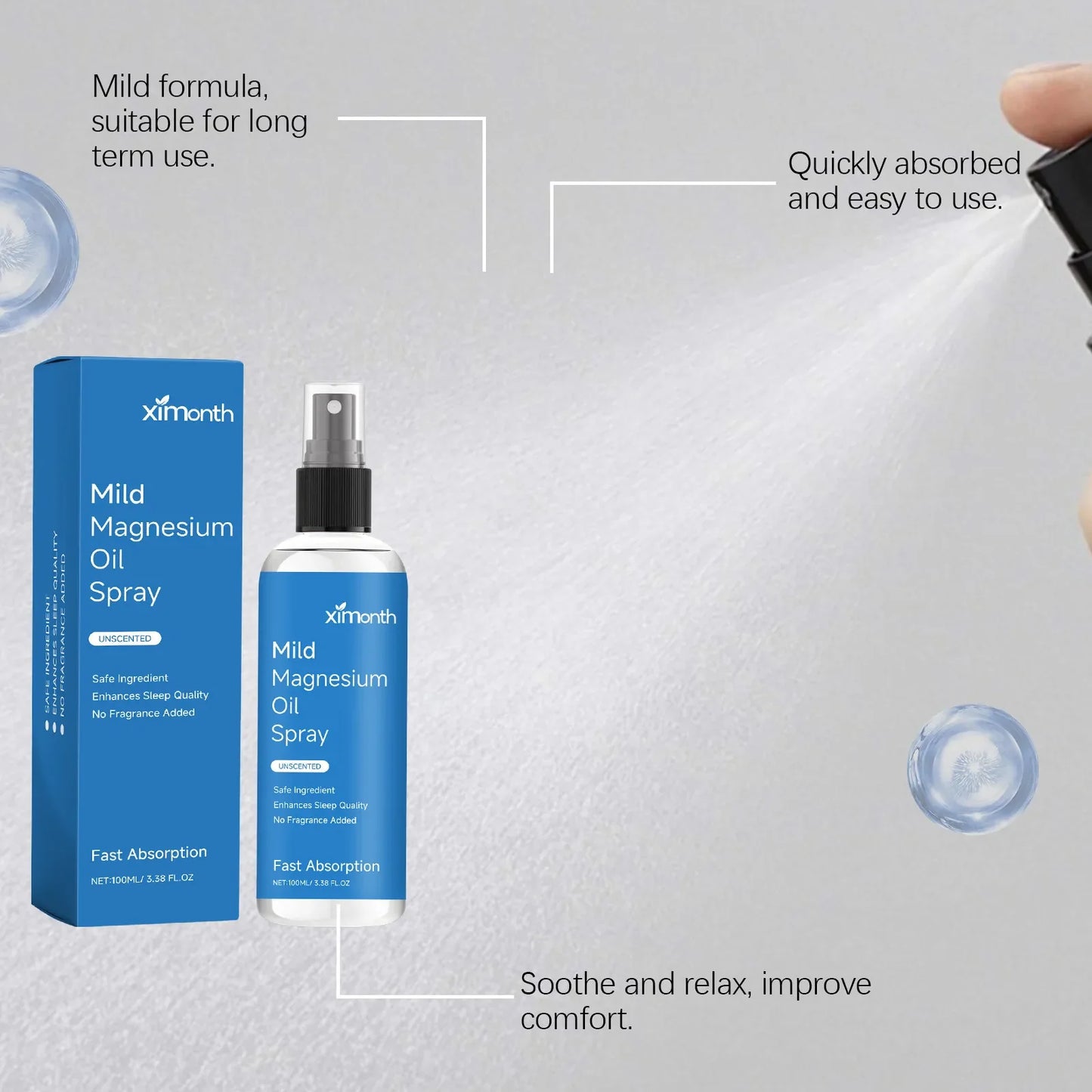 Magnesium Oil Spray - Topical Muscle and Relaxation Support With Fast Absorption
