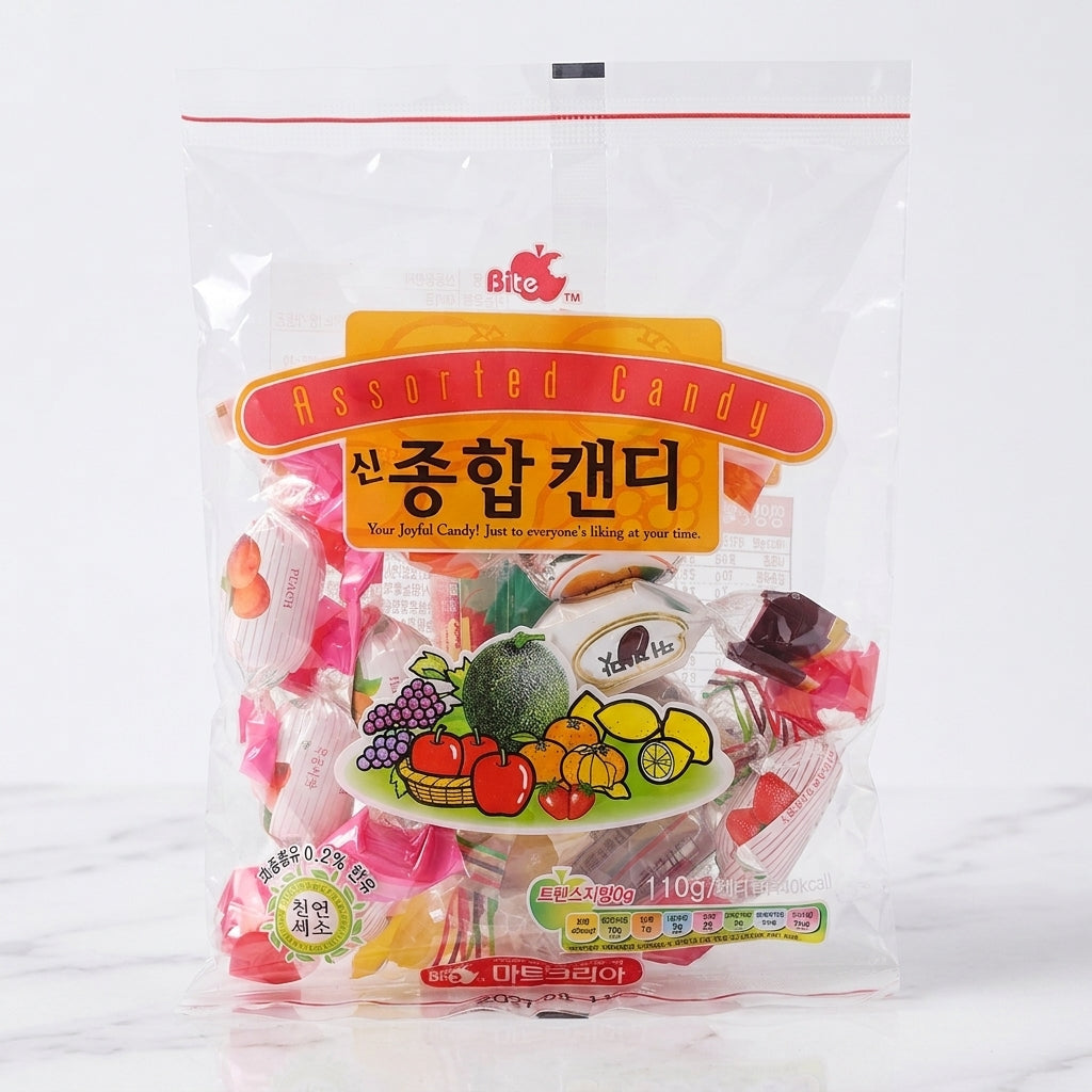 【マートコリア】総合キャンディ 110g フルーツ 飴 アソート 韓国レトロお菓子