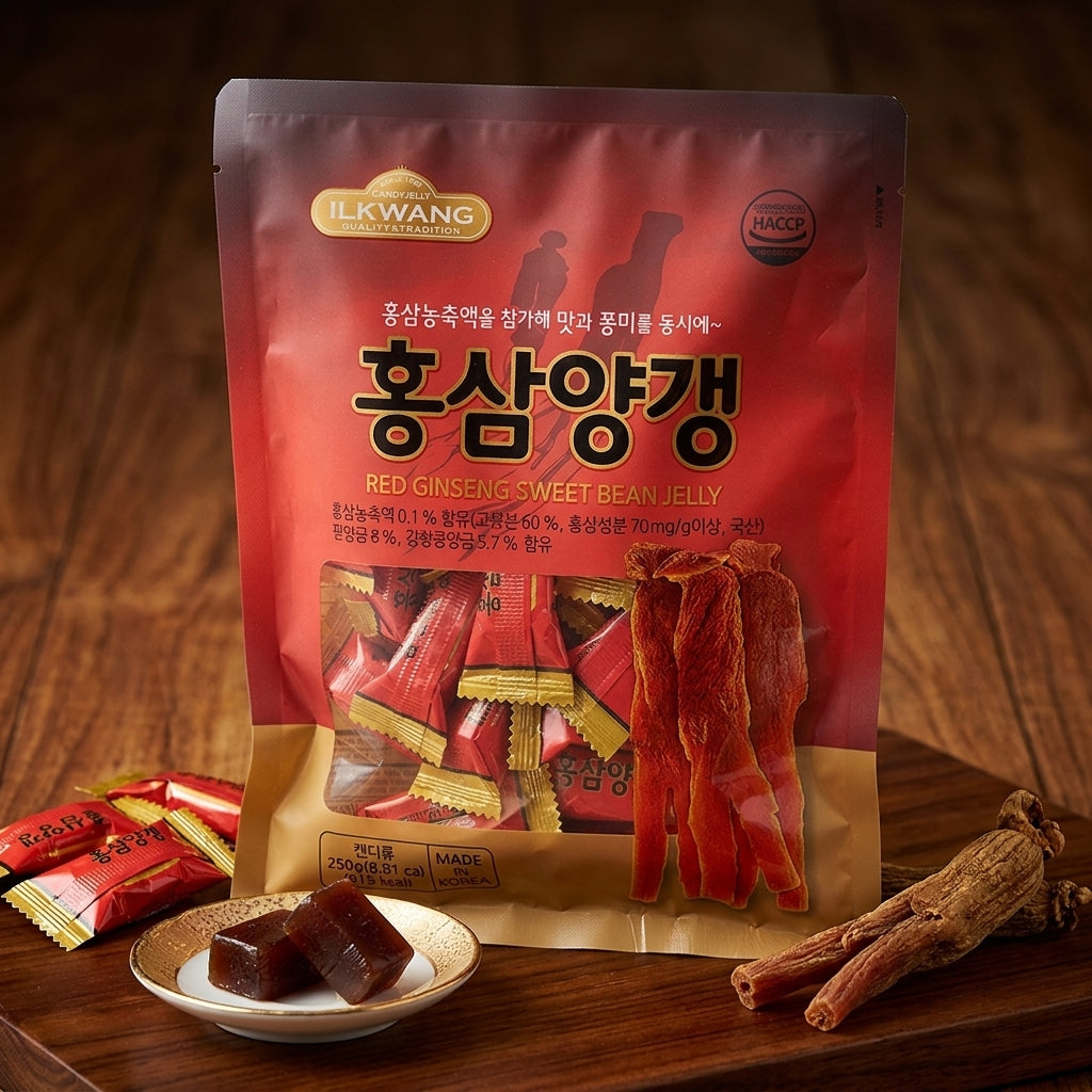 紅参羊羹 250g 個包装 韓国定番のおやつ リーズナブルなレッドジンセン