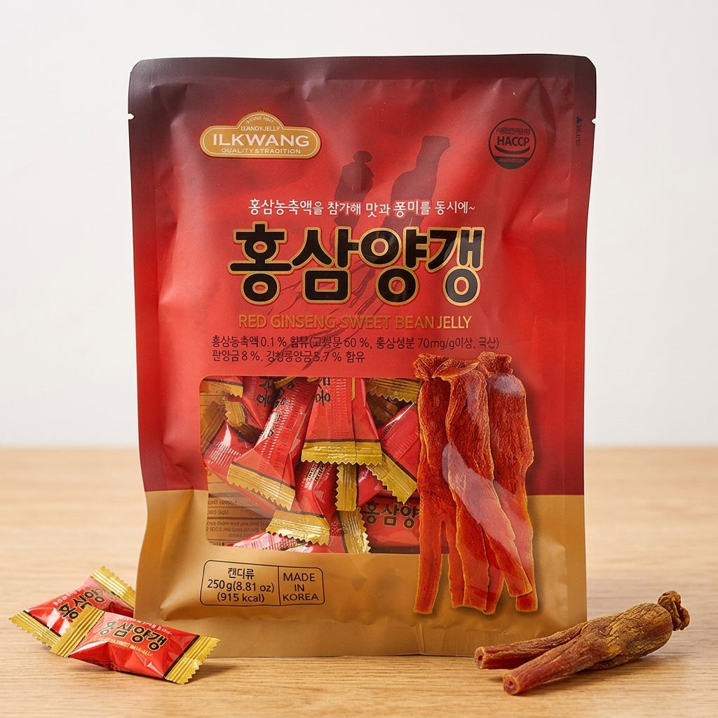 紅参羊羹 250g 個包装 韓国定番のおやつ リーズナブルなレッドジンセン