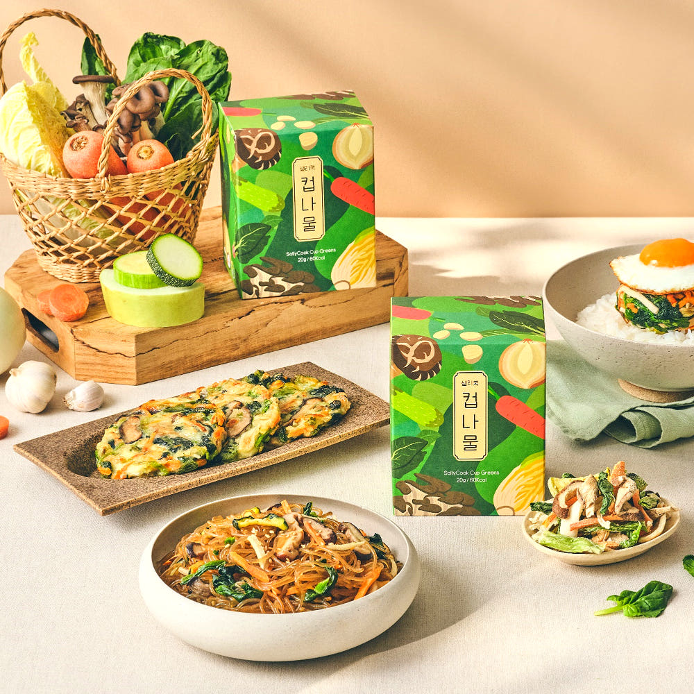 10種の即席ナムル カップナムル お湯で1秒 水で4分 ビビンバ チャプチェ 非常食 キャンプ・アウトドア食品 常温保存