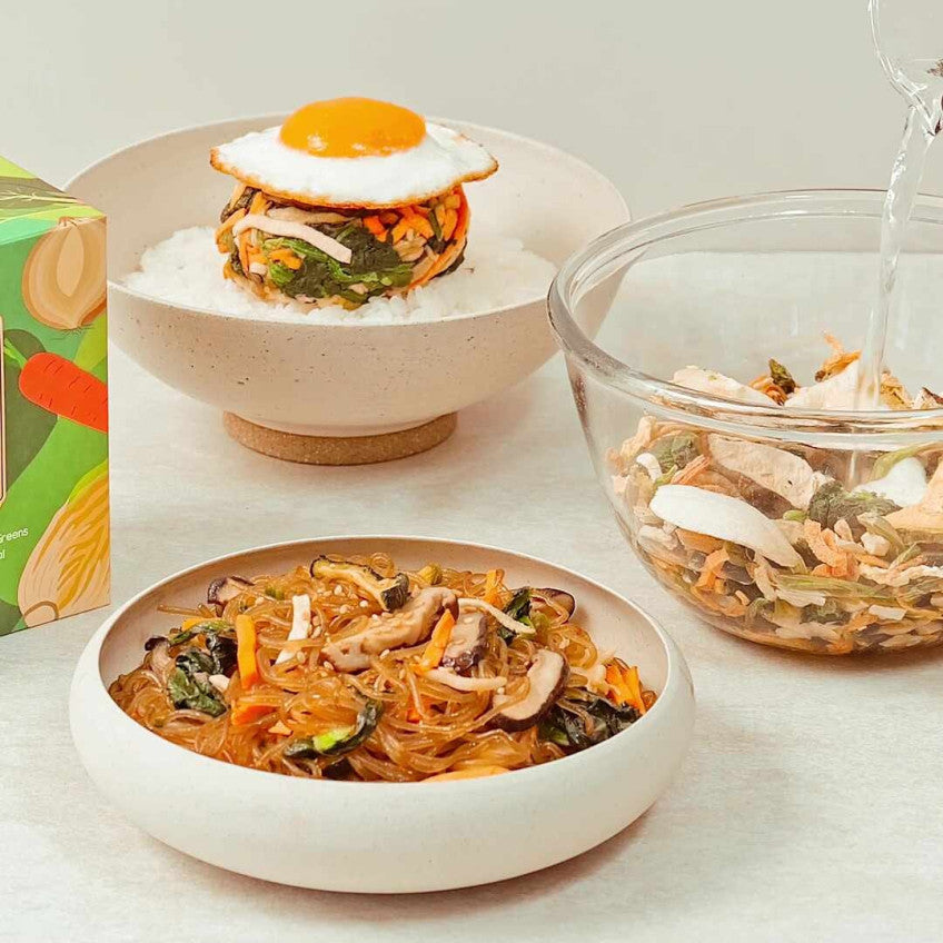 10種の即席ナムル カップナムル お湯で1秒 水で4分 ビビンバ チャプチェ 非常食 キャンプ・アウトドア食品 常温保存