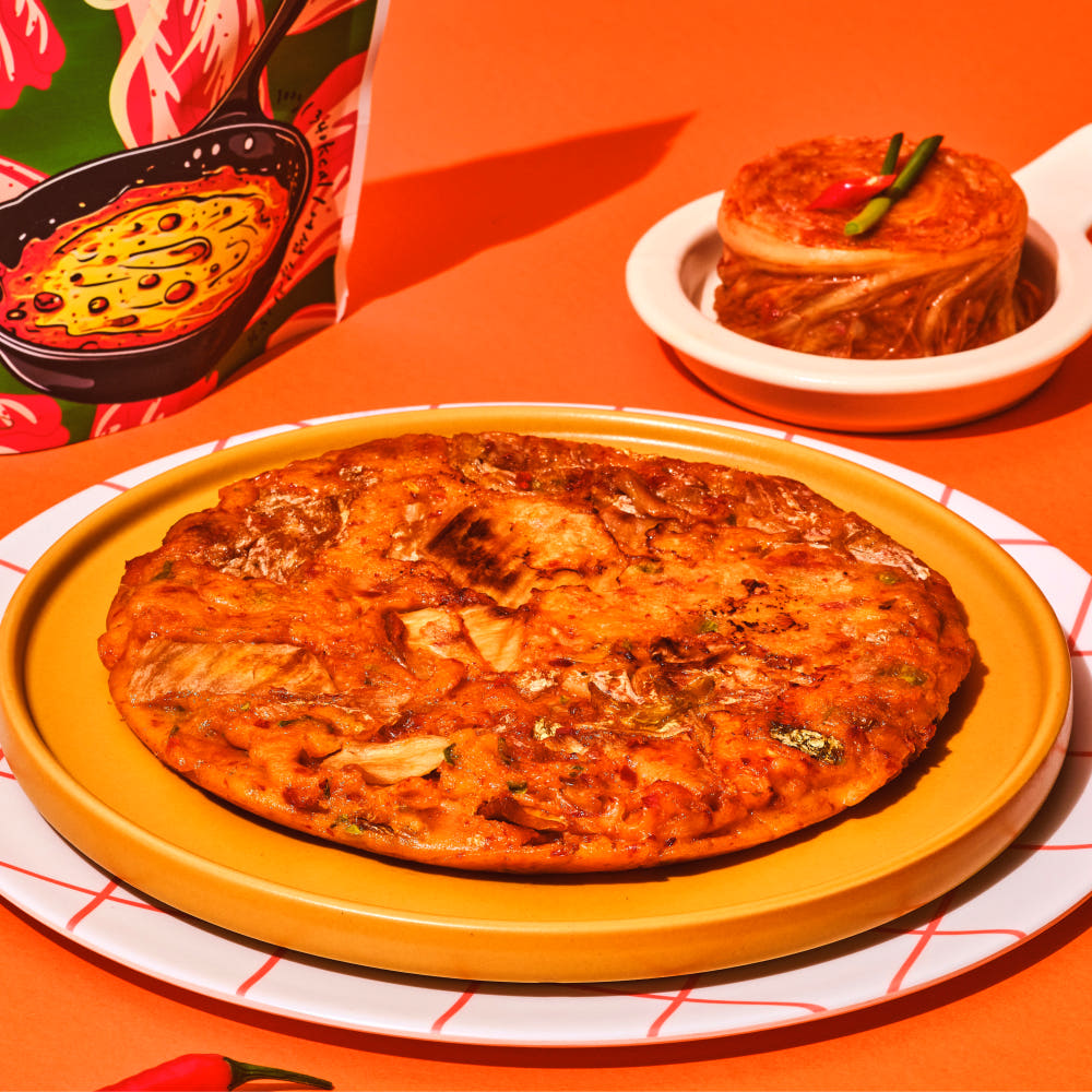本格韓国キムチチヂミ 手作りキット100g サリークック 水を入れて5分焼くだけ 簡単調理 おつまみ おかず
