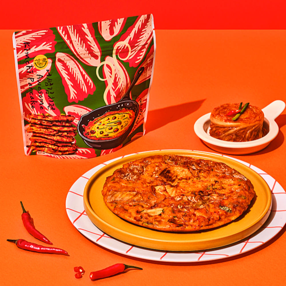 本格韓国キムチチヂミ 手作りキット100g サリークック 水を入れて5分焼くだけ 簡単調理 おつまみ おかず