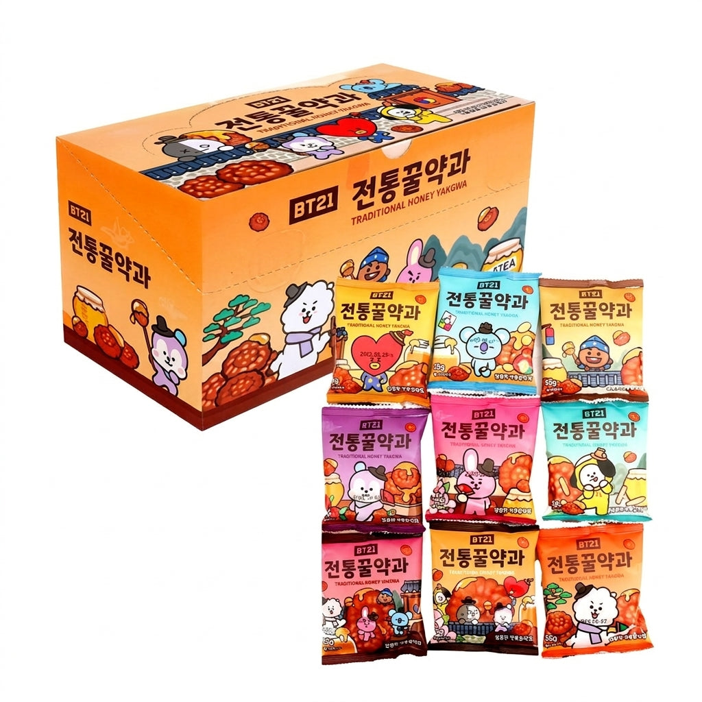 BT21 韓国伝統 はちみつ薬菓 55g 12個セット ヤックァ 伝統菓子 個包装 お菓子 おやつ 韓国お土産