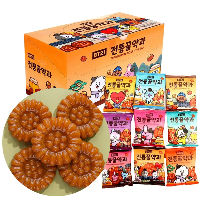 BT21 韓国伝統 はちみつ薬菓 55g 12個セット ヤックァ 伝統菓子 個包装 お菓子 おやつ 韓国お土産