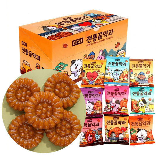 BT21 韓国伝統 はちみつ薬菓 55g 12個セット ヤックァ 伝統菓子 個包装 お菓子 おやつ 韓国お土産