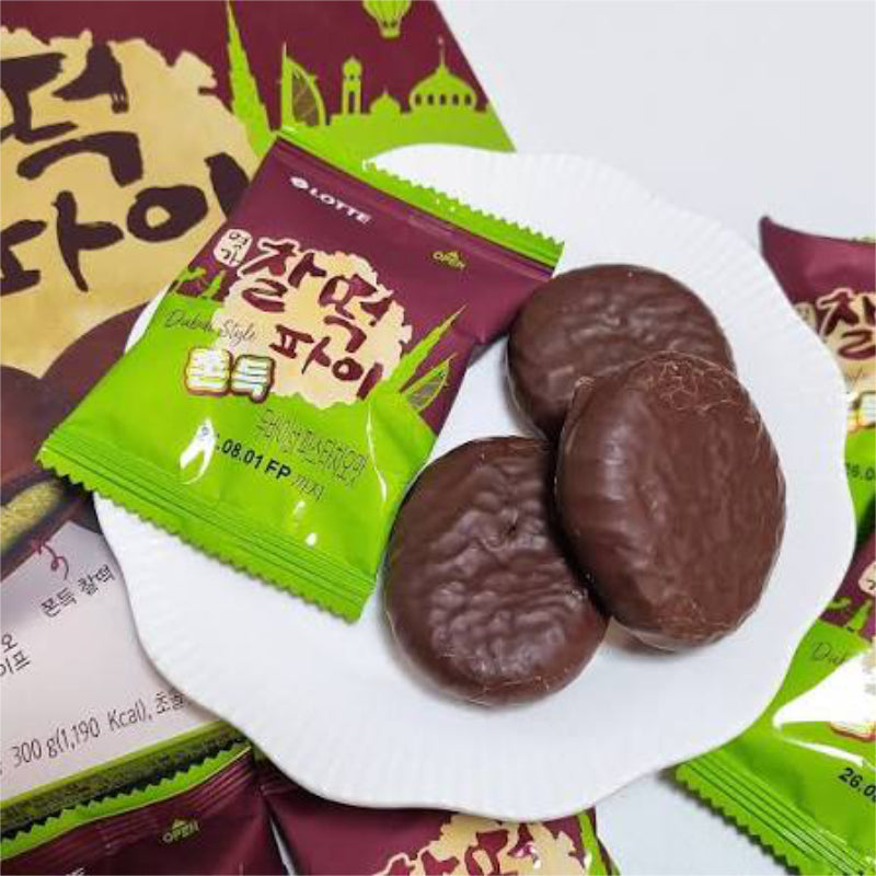 【ロッテ】名家 チャルトックパイ ドバイ風 ピスタチオ 300g 10個入 カダイフ入り 韓国 お菓子 チョコパイ お一人様2点まで