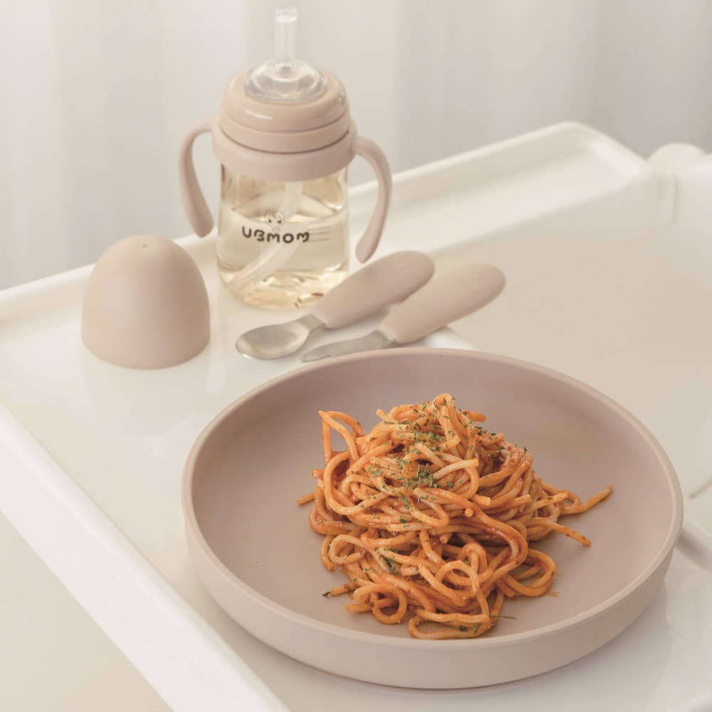 【ユビマム】ABC シリコン 吸盤付き ベビー食器4点セット 離乳食 プレート
