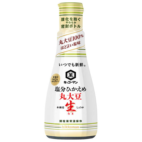 Kikkoman Always Fresh Low-Sodium Whole Soybean Soy Sauce, 200ml x 6 Bottles [Ships from Japan] 