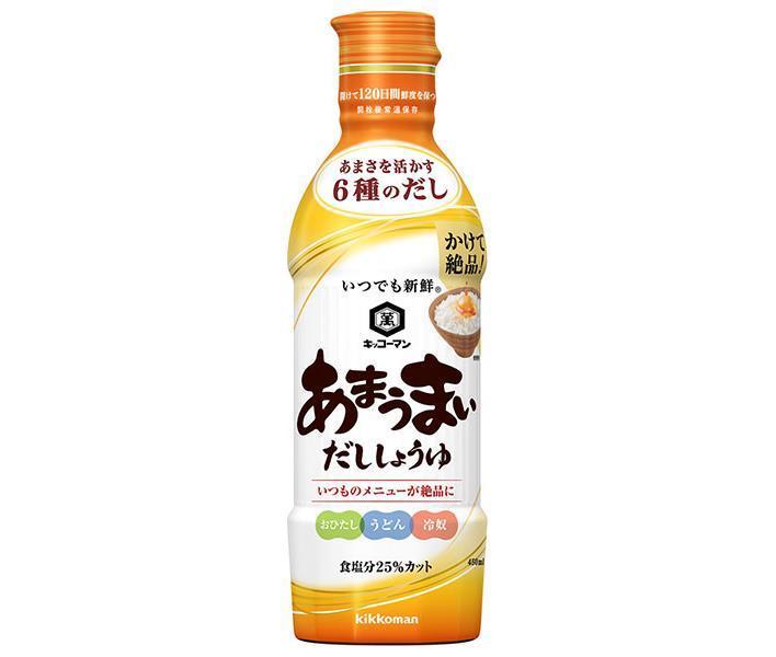 Kikkoman Always Fresh Sweet and Delicious Dashi Soy Sauce, 450ml PET Bottle x 12 [Ships from Japan]