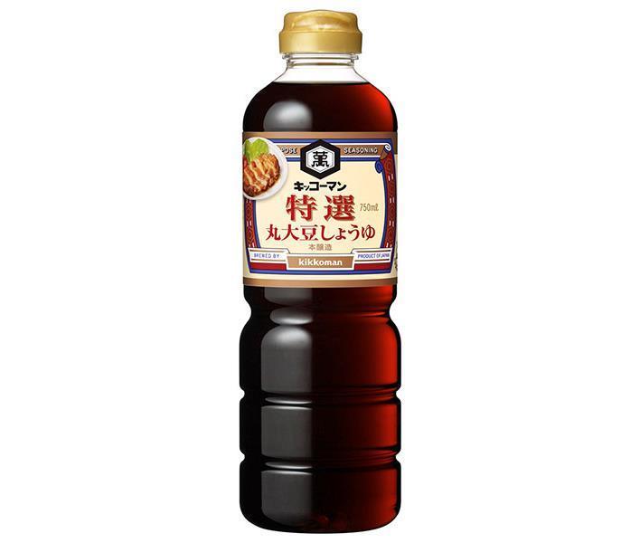 Kikkoman special selection whole soybean soy sauce 750ml plastic bottles x 12 bottles [shipped in Japan]