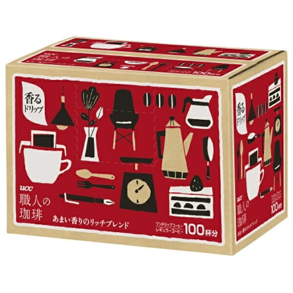 UCC Artisan Coffee Drip Coffee, Sweet Aroma Rich Blend (7g x 100p) x 1 Box [Ships from Japan] 