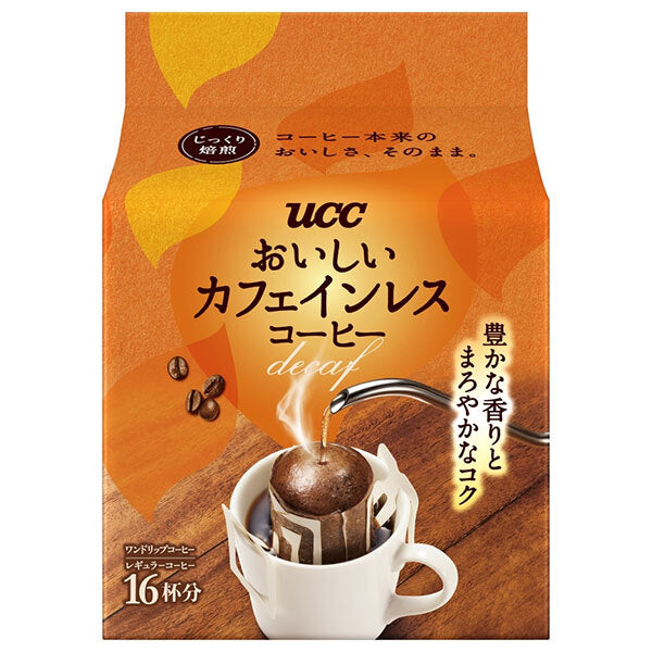 UCC Delicious Decaffeinated Coffee One Drip Coffee (7g x 16P) x 12 (6 x 2) Bags [Shipped in Japan]